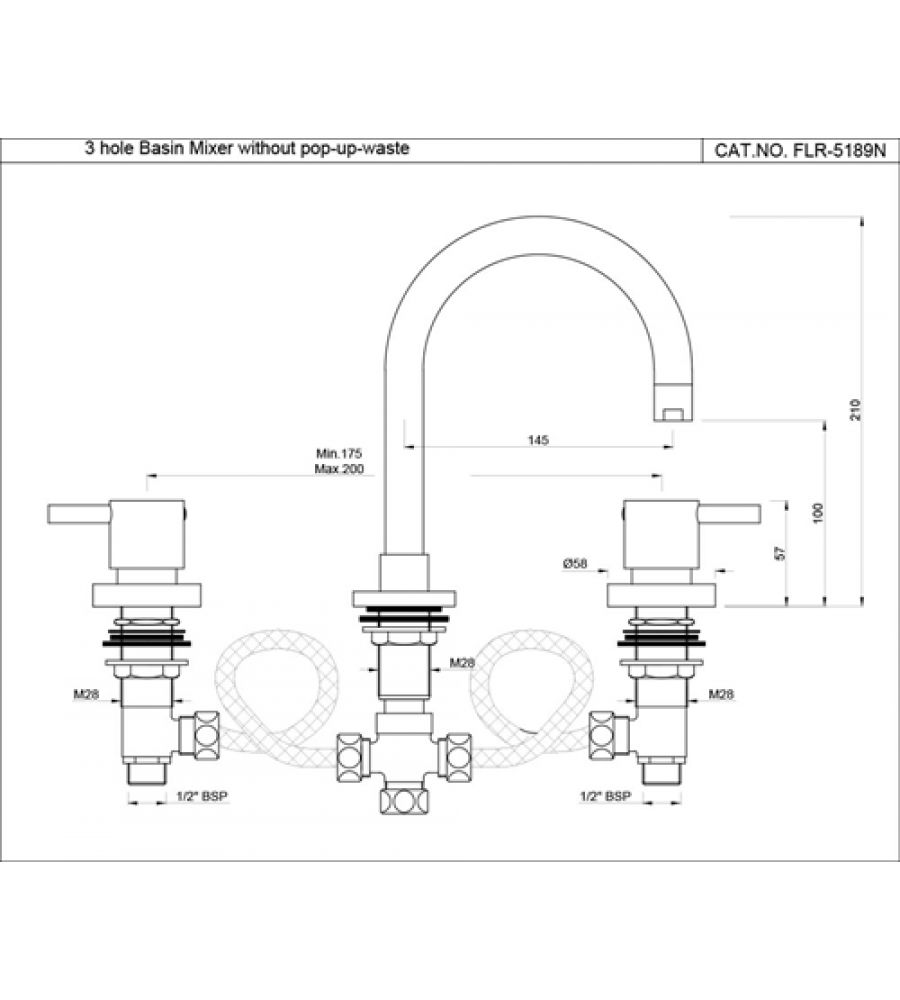 Basin Mixer |FLR-5189N  |Hole Basin Mixer without PopupWaste|