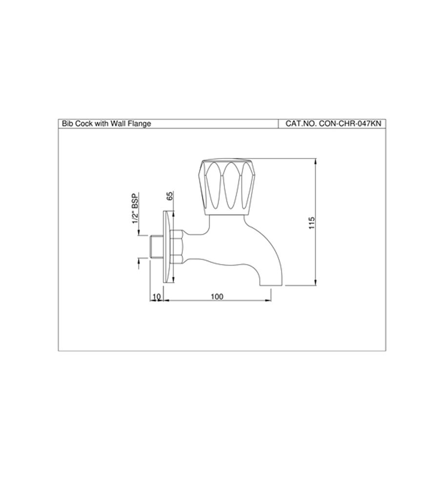 Bib Cock with Wall Flange|CON-047KN|