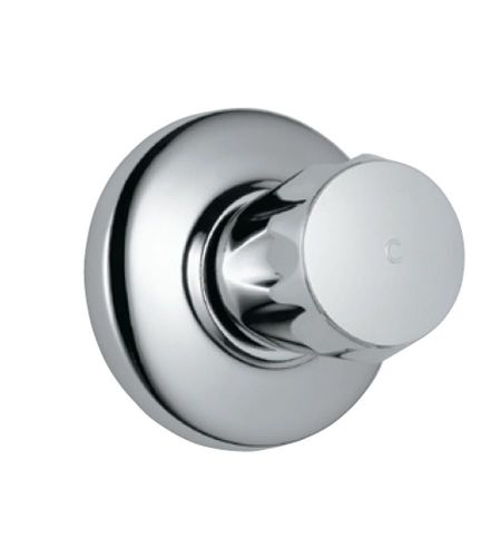 Flush Cock with Wall Flange 25mm with Plain Knob |CON-CHR-1081KN