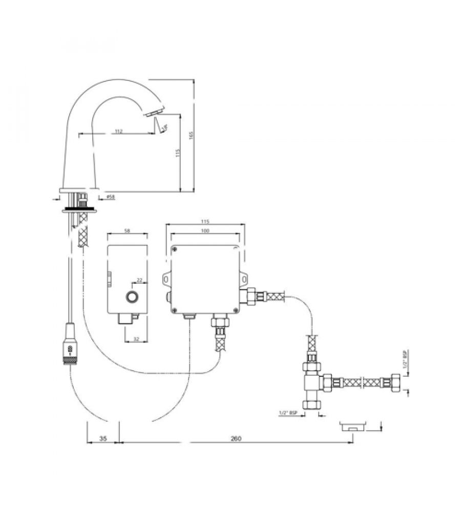 Sensor Faucet for Wash Basin |SNR-CHR-51011 |
