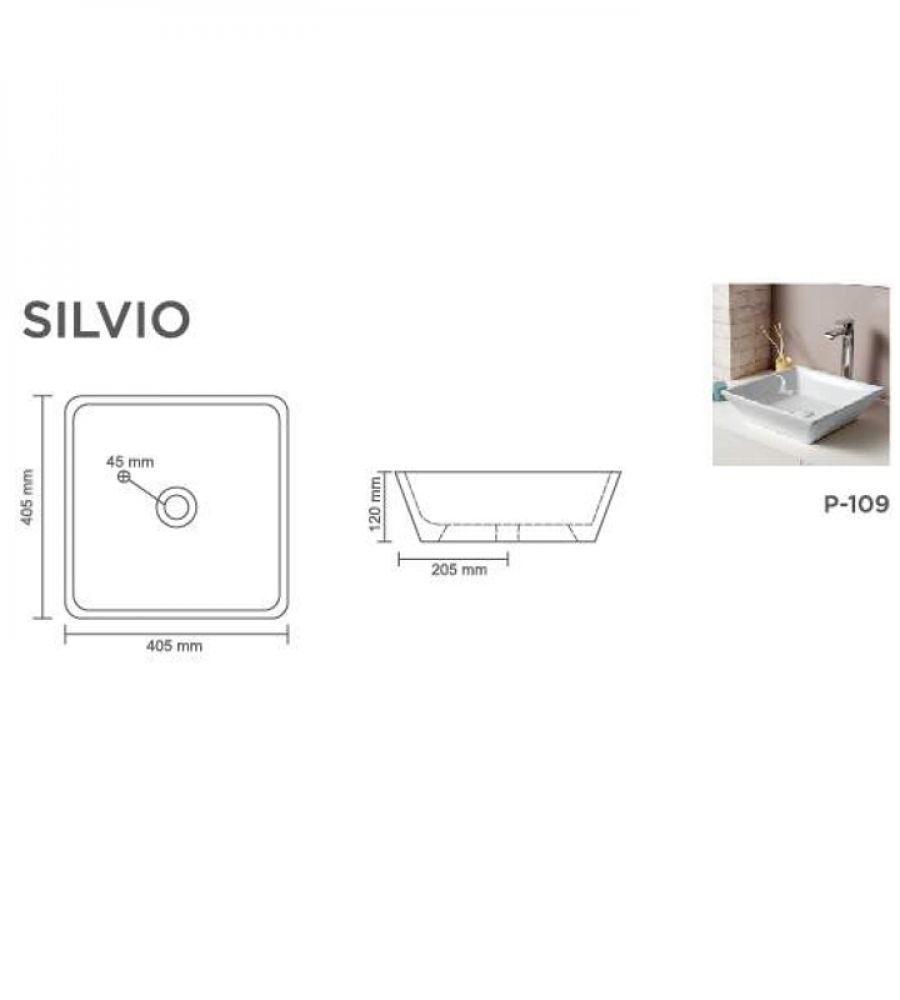 SILVIO V-6007 Table Top Basin | Glossy