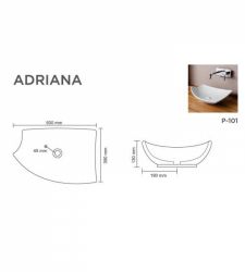 ADRIANA V-6031 Table Top Basin | Glossy