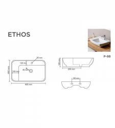 ETHOS V-6022 Table Top Wash Basin | Gloss