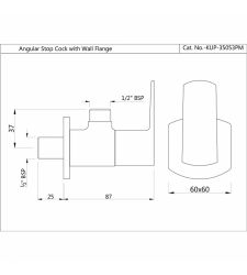 Angle valve |KUP-35053PM |Angular Stop Cock - Chrome