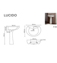 LUCIDO V-1511/04 Basin With Pedestal ||