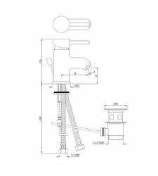 Single Lever Basin Mixer (Small Spout) with Popup Waste| FLR-5063B |